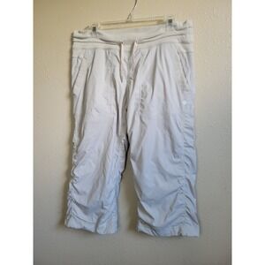 Lululemon Dance Studio Cropped Pant Womens Size 8 Cream Beige Mid Rise